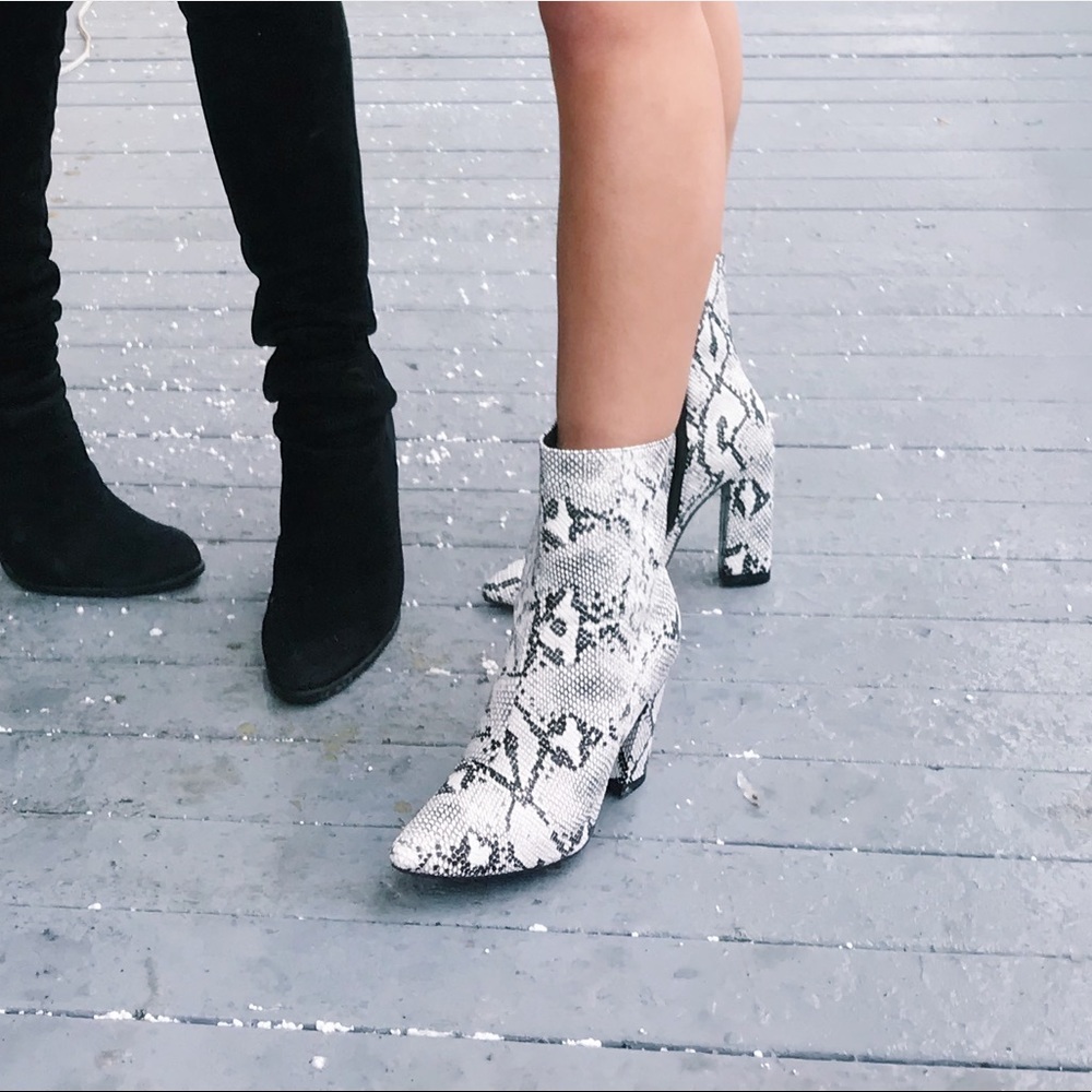Snakeskin Booties